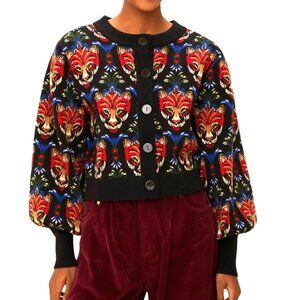 FARM Rio Black Boho Panther Cardigan New Year’s Eve Festive Season